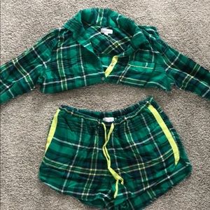 Matching flannel pj set